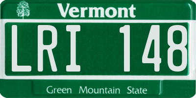 VT license plate LRI148