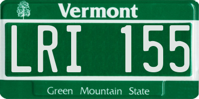 VT license plate LRI155