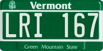 VT license plate LRI167