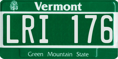 VT license plate LRI176