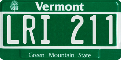 VT license plate LRI211