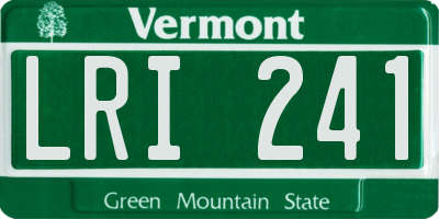 VT license plate LRI241