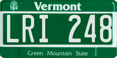 VT license plate LRI248
