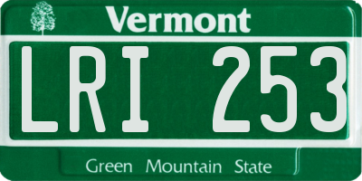 VT license plate LRI253