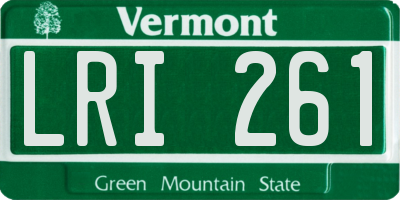 VT license plate LRI261
