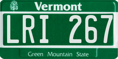 VT license plate LRI267