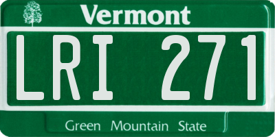 VT license plate LRI271