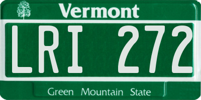 VT license plate LRI272