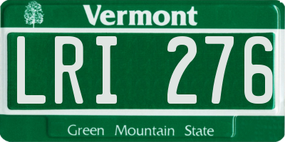 VT license plate LRI276