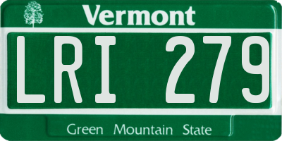 VT license plate LRI279