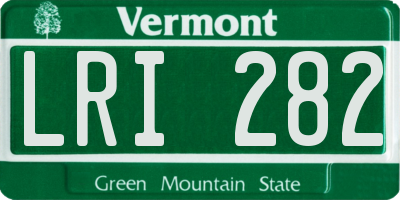VT license plate LRI282
