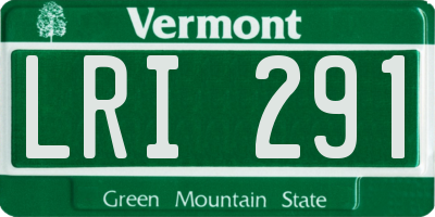 VT license plate LRI291