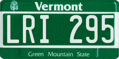 VT license plate LRI295