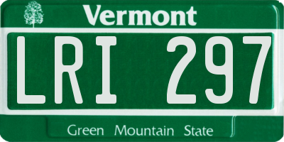 VT license plate LRI297