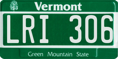 VT license plate LRI306
