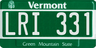 VT license plate LRI331