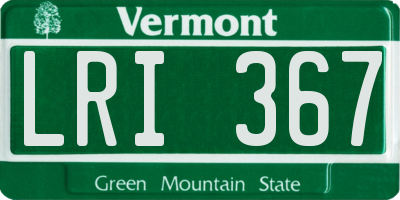 VT license plate LRI367