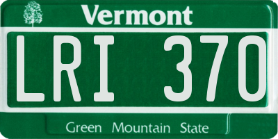 VT license plate LRI370