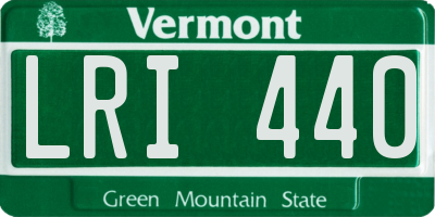 VT license plate LRI440