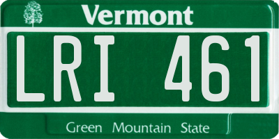 VT license plate LRI461