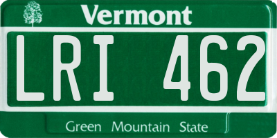 VT license plate LRI462