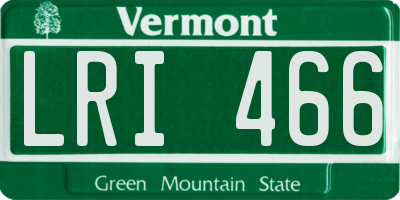 VT license plate LRI466