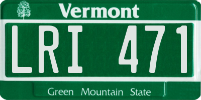 VT license plate LRI471