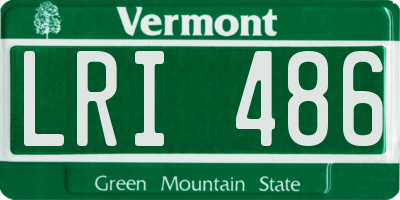 VT license plate LRI486