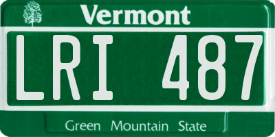 VT license plate LRI487