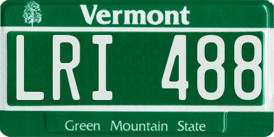 VT license plate LRI488