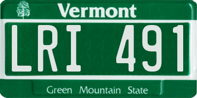 VT license plate LRI491