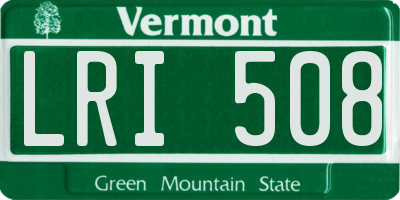 VT license plate LRI508