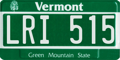 VT license plate LRI515
