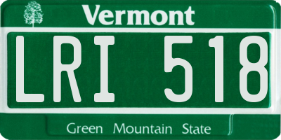 VT license plate LRI518