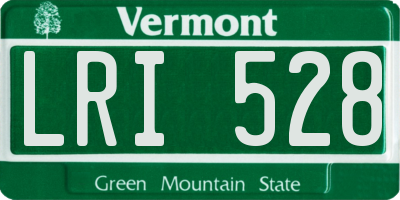 VT license plate LRI528