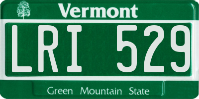 VT license plate LRI529