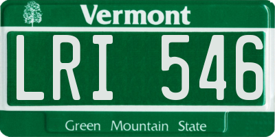 VT license plate LRI546