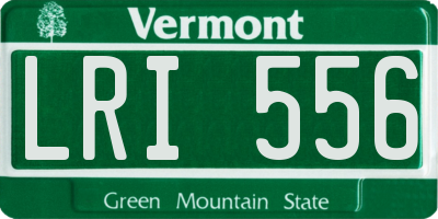 VT license plate LRI556