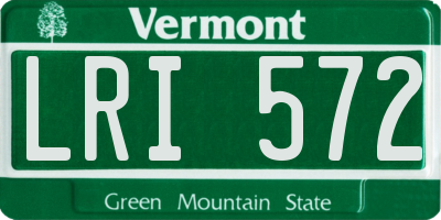 VT license plate LRI572