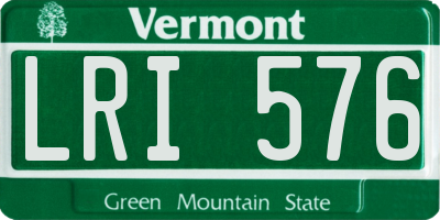 VT license plate LRI576