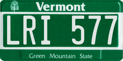 VT license plate LRI577