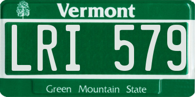 VT license plate LRI579