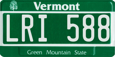 VT license plate LRI588