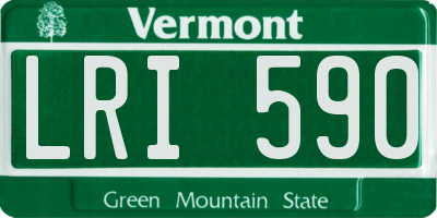 VT license plate LRI590
