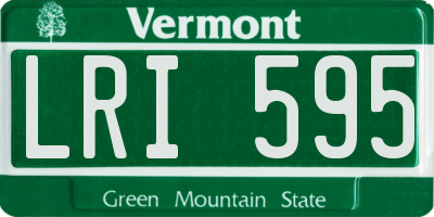 VT license plate LRI595