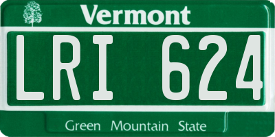 VT license plate LRI624