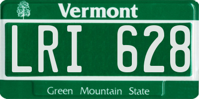 VT license plate LRI628