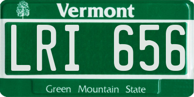 VT license plate LRI656