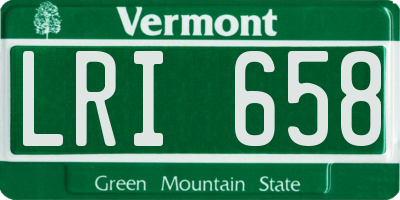 VT license plate LRI658