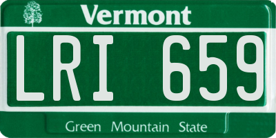 VT license plate LRI659